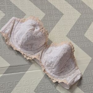 Lace Strapless Bra By Victoria Secret Size 36B